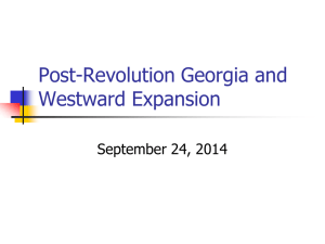 Post-Revolution Georgia and Westward Expansion