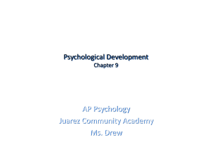 Psychological Development Chapter 9