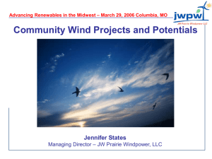 Jennifer States: Community Wind Projects and Potentials