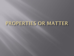 Properties or Matter