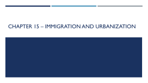 Chapter 15 * Immigration and Urbanization