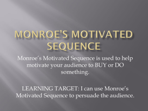 Monroe*s Motivated Sequence