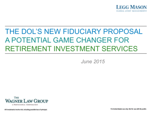 The DOL fiduciary proposal