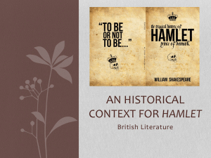 An Historical context for Hamlet