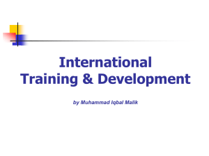 International Training and Development