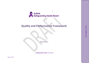 Performance and Quality Framework Draft 1