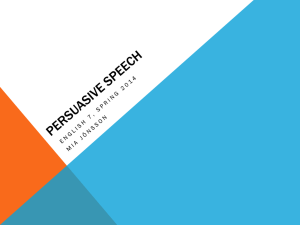 PERSUASIVE SPEECH