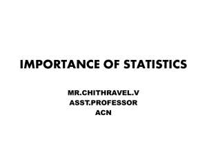 importance of STATISTICS - Akal College Of Nursing