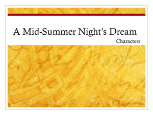 MSND Characters and scene summary