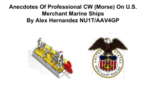 CW in the Merchant Marine / Army MARS