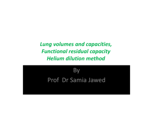 Lung Volumes And Capacities By Prof Dr Samia Jawed 05-03-2015