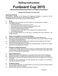 Sailing Instructions for the Funboard Cup 2015