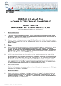 Regatta Fleet Sailing Instructions