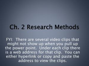 Ch. 2 Research Methods