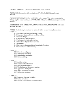 Finney demana calculus