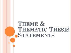 Theme & Thematic Thesis Statements
