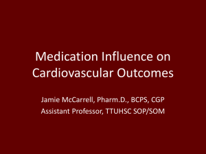 Medication Influence on Cardiovascular Outcomes