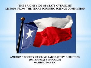 Lessons from the Texas Forensic Science Commission