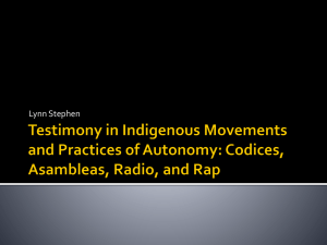 Indigenous Testimony_ Codices, Radio and Rap
