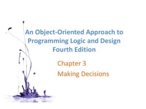 An Object-Oriented Approach to Programming Logic and Design