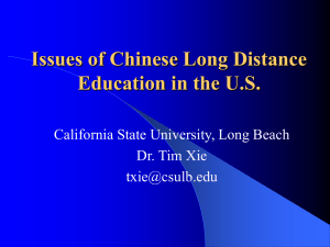 美国中文远程教学的问题与探索 - California State University, Long