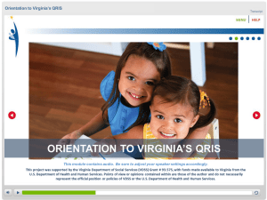 Orientation to Virginia's QRIS