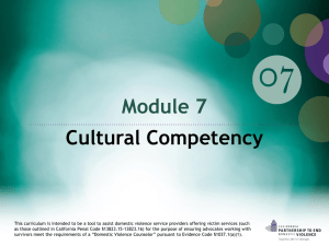 Module 7: Cultural Competency