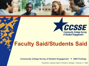CCSSE (Student) - Durham Technical Community College