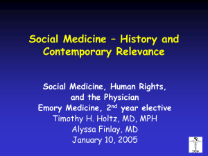 Social Medicine Intro - The Social Medicine Portal