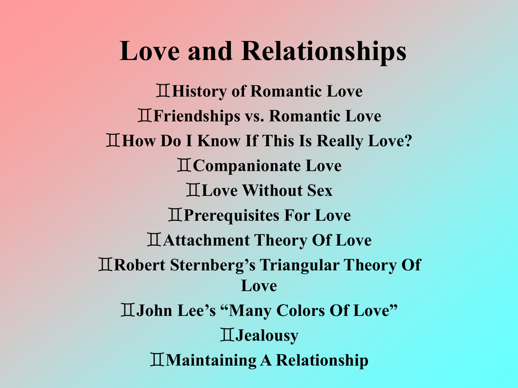 Theory the love sternberg robert of triangular Love —