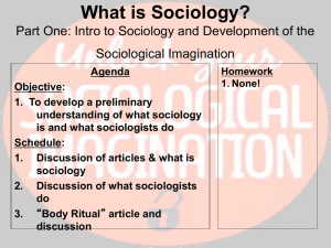 What Is Sociology - Dr. Cacace's Social Studies Page 2014-2015