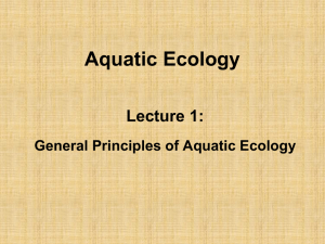 Aquatic Ecology_Lecture1 - Department of Animal Production