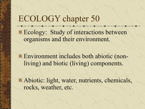 ECOLOGY chapter 50