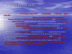 US Foreign Policy (FP)