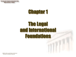 The Legal and International Foundation