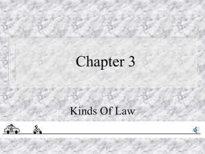 Chapter 3 Kinds of Law