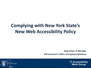 Complying with New York State's New Web Accessibility