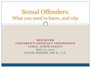 Sex Offenders - Red River Children's Advocacy Center