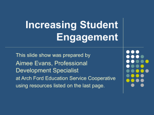 Increasing Student Engagement - Arch Ford Education Service