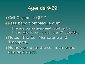 The Cell Membrane and Transport - Willimon-PHS