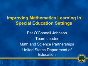 Foundations for Success--Presentation on National Math Panel Final