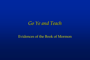 Evidences of The Book of Mormon