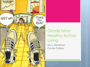 Grade Nine Healthy Active Living