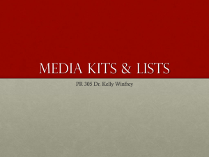 Media Kits & Lists