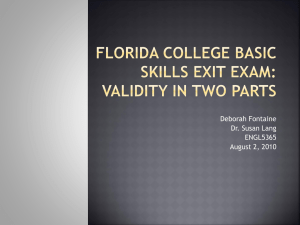 Florida College Basic Skills Exit Exam