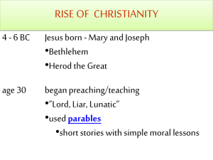 RISE OF CHRISTIANITY