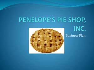 Business Plan Penelopes Pies