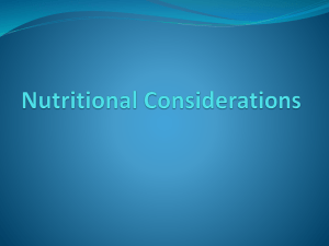 Nutritional Considerations