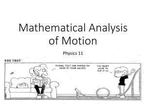 Mathematical Analysis of Motion - Renaud - HTHS