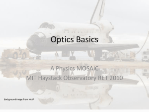 Optics Basics - MIT Haystack Observatory